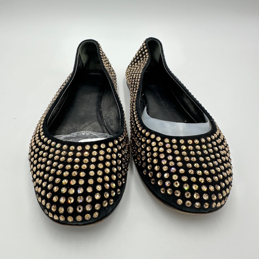 Giuseppe Zanotti Crystal Ballet Flat‎ shoes 38.5 Ruby Slippers shoe size 8.5 - Picture 5 of 11